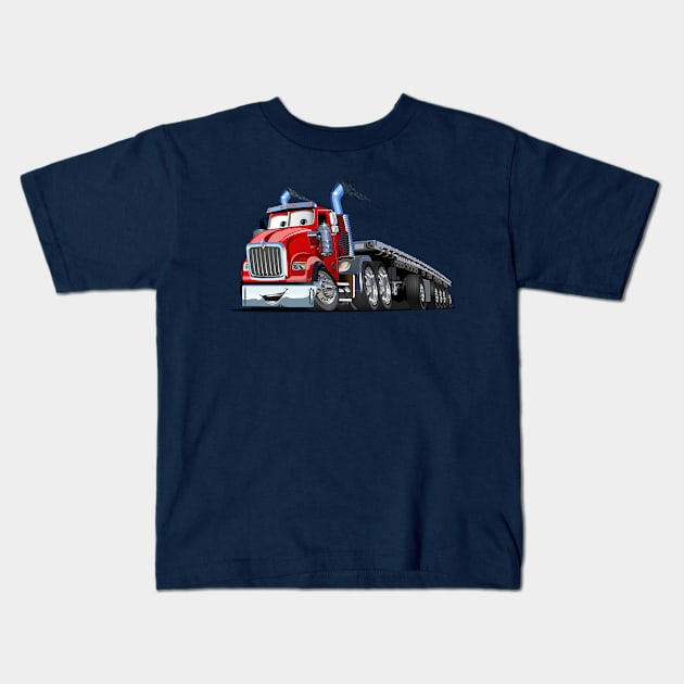 Cartoon truck Kids T-Shirt by Mechanik